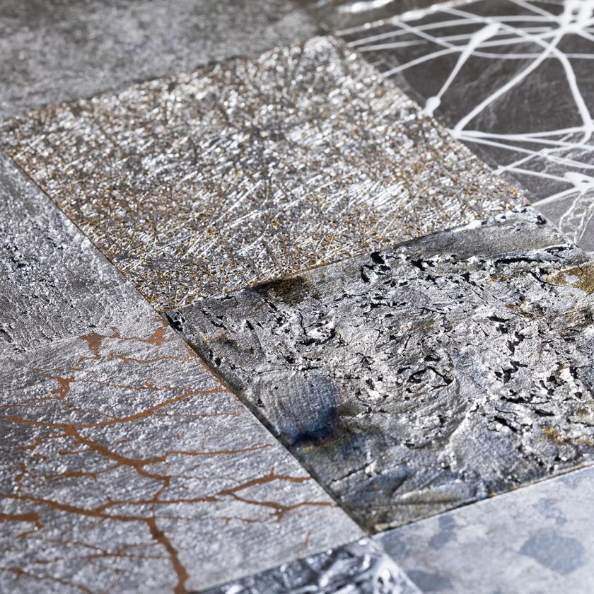 LUXE SILVER – Japanese Silver Leaf Art Panel / Medium