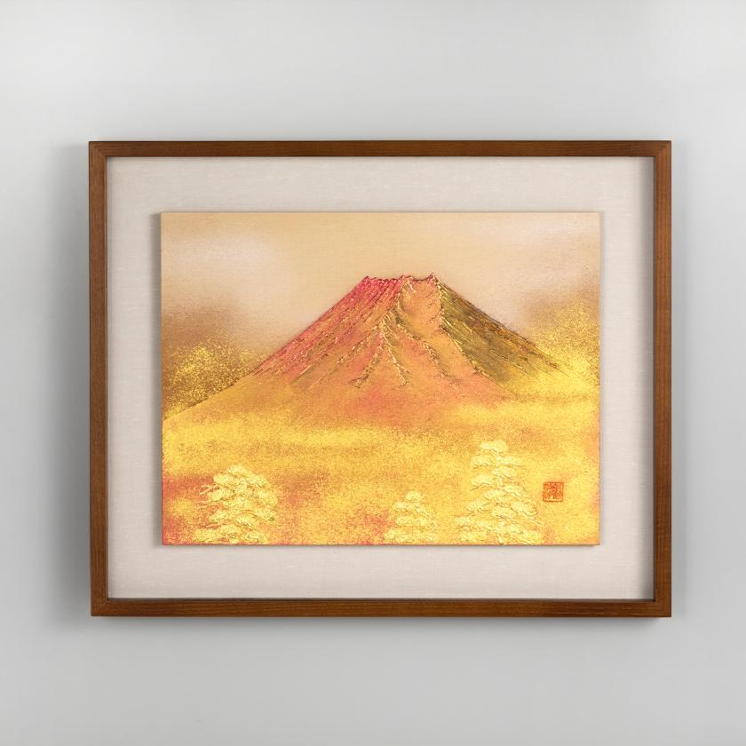Red Fuji – Japanese Kanazawa Foil Art