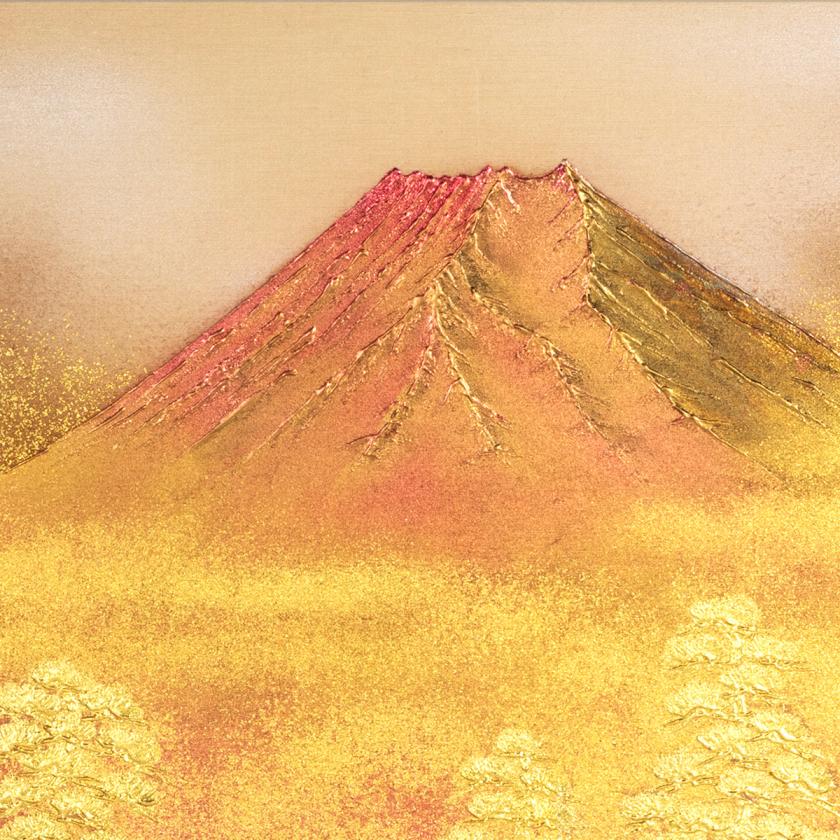 Red Fuji – Japanese Kanazawa Foil Art