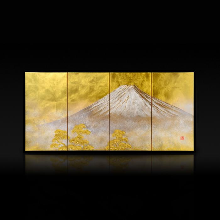 Fuji (Mt.Fuji), 4 panels small folding screen